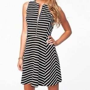 MICHAEL MICHAEL KORS Black and White Striped Dress